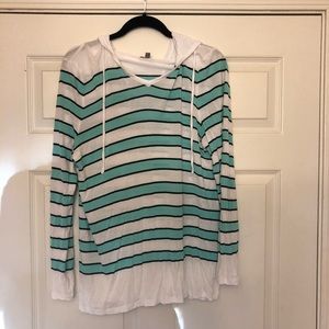Talbots Seafoam, Black and White stripes